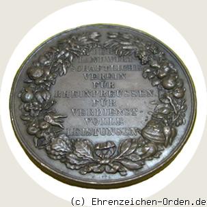 Medaille für verdienstvolle Leistungen in der Ziegenzucht – Landwirtschaftlicher Verein für Rheinpreußen  in Bronze Rückseite