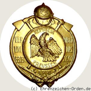 Erinnerungszeichen für Verdienste um das Feuerlöschwesen  Republik Preussen 1925