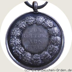 Verdienst-Ehrenzeichen für Rettung aus Gefahr am Band 1833 (4. Modell) Rückseite
