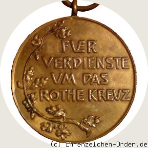 Rote Kreuz Medaille 3.Klasse 1898 in Bronze Rückseite