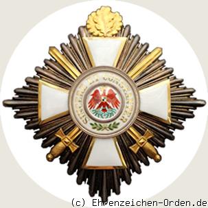 Roter Adler Orden – Bruststern 2.Klasse mit Eichenlaub und Schwertern 1864 – 1918