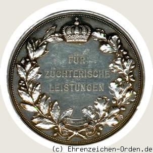 Staatspreis für Geflügelzucht in Silber 1887 Rückseite