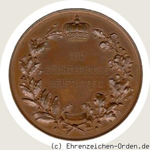 Staatspreis für Geflügelzucht in Bronze 1887 Rückseite