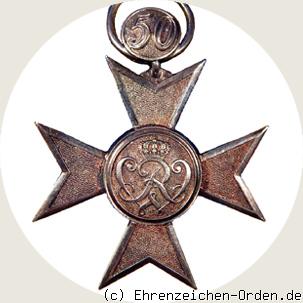 Verdienstkreuz in Silber mit Jubiläumszahl 50