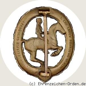 Deutsches Reiterabzeichen 3. Klasse Bronze 1930 Rückseite