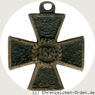 Ehrenkreuz für die Feldzüge 1814 und 1815 Rückseite