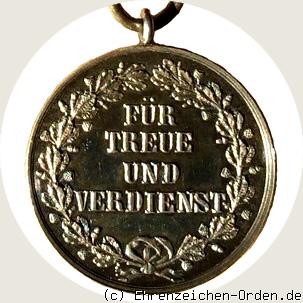 Silberne Ehrenmedaille für Treue und Verdienst Rückseite