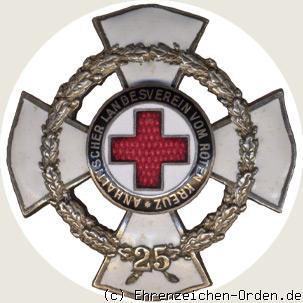 Ehrenzeichen des Anhaltischen Landesvereins vom Roten Kreuz 25 Jahre