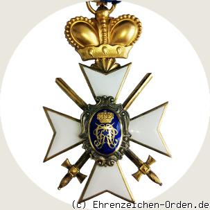 Fürstlich Schwarzburgisches Ehrenkreuz 1.Klasse mit Schwertern und Krone Rückseite