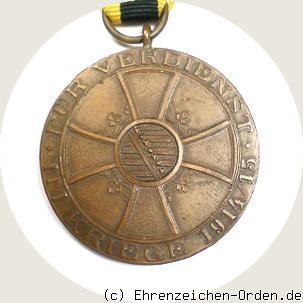 Medaille für Verdienst im Kriege 1915 in Bronze Rückseite