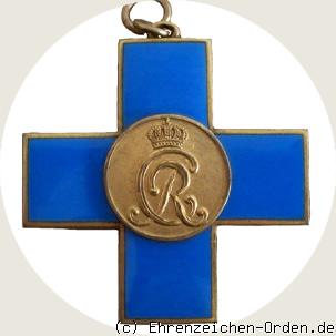 Carola-Orden Ehrenkreuz 3. Klasse des Albert-Vereins Rückseite