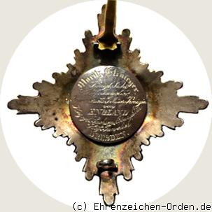 Albrechtsorden Bruststern zum Komtur 1. Klasse (1. Form um 1851) Rückseite