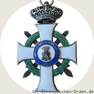 Albrechtsorden Ritterkreuz 1.Klasse mit Schwertern und Krone Rückseite