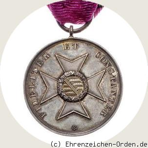 Silberne Verdienstmedaille des Sachsen-Ernestinischen Hausordens 1891 Rückseite
