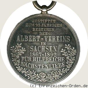 Silberne Carola-Medaille 1892 Rückseite