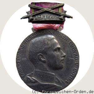 Silberne Verdienstmedaille des Herzoglich Sachsen-Ernestinischen Hausordens mit Schwerterspange 1914/8