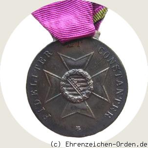 Silberne Verdienstmedaille des Herzoglich Sachsen-Ernestinischen Hausordens mit Schwerterspange 1914/8 Rückseite
