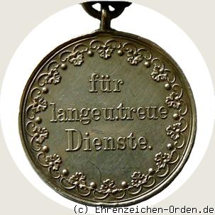 Dienstauszeichnung 2. Klasse für 15 Jahre silberne Medaille 1878 Rückseite