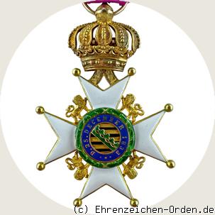 Herzoglich Sachsen-Ernestinischer Hausorden Ritterkreuz 1.Klasse Rückseite