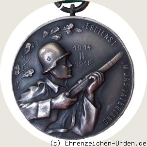 Sächsische Kriegerverdienst-Medaille 1914/1918 in Silber