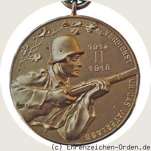 Sächsische Kriegerverdienst-Medaille 1914/1918 in Gold