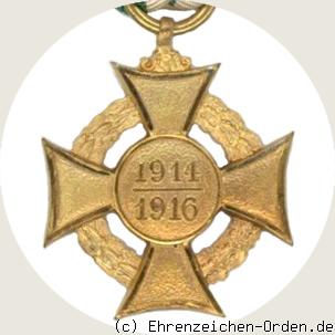 Ehrenkreuz für freiwillige Wohlfahrtspflege im Kriege 1914-16 Rückseite