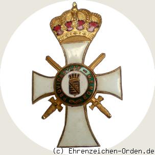 Ritterkreuz 1.Klasse mit Krone und Schwertern des BSF (weiß)