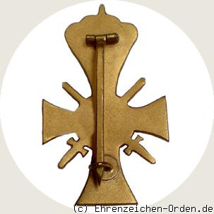 Ritterkreuz 1.Klasse mit Krone und Schwertern des BSF (weiß) Rückseite
