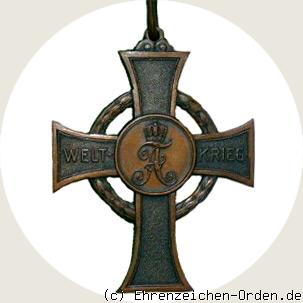 Kriegsverdienstkreuz Bronze 1915 Rückseite