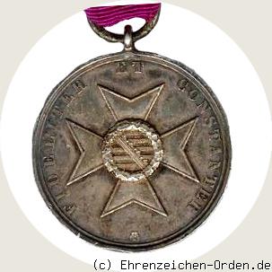 Silberne Verdienstmedaille des Herzoglich Sachsen-Ernestinischen Hausordens Herzog Georg Rückseite