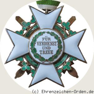 Verdienstorden Ritterkreuz 1.Klasse mit Schwertern 1914 Rückseite