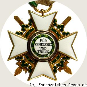 Verdienstorden Ritterkreuz 1.Klasse mit Schwertern 1866 Rückseite