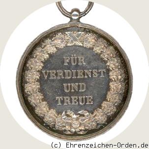 Silberne Medaille des Zivil-Verdienstordens / Verdienstorden Rückseite
