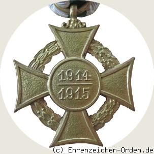 Ehrenkreuz für freiwillige Wohlfahrtspflege im Kriege 1914-1915 Rückseite