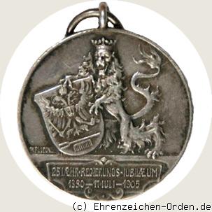 Regierungsjubiläumsmedaille Silber 1905 Rückseite
