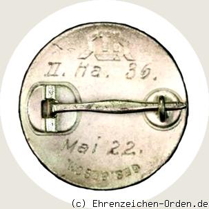 Diensteintritts-und Traditionsabzeichen Stahlhelmbund 1922 Rückseite