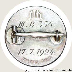 Diensteintritts- und Traditionsabzeichen Stahlhelmbund 1924 Rückseite