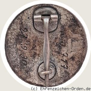 Diensteintritts- und Traditionsabzeichen Stahlhelmbund 1930 Rückseite