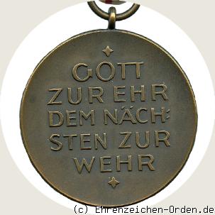 Bronzenes Feuerwehr-Ehrenzeichen Landesfeuerwehrverband Thüringen 1934 R&uuml;ckseite