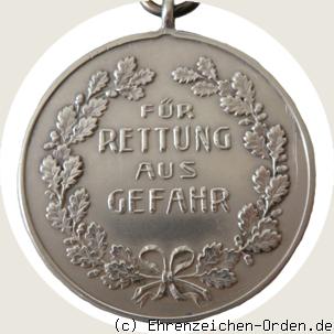 Rettungsmedaille Freistaat Thüringen 1926 Rückseite