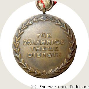 Feuerwehr-Ehrenzeichen für 25 Jahre 2. Form (Thüringen) Rückseite