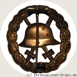 Verwundetenabzeichen für die Armee und Kolonialtruppen 1918 in Gold – durchbrochen Rückseite