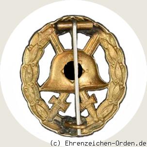 Verwundetenabzeichen 1939 in Gold durchbrochen (1.Form) Rückseite