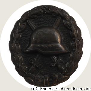Verwundetenabzeichen für die Armee und Kolonialtruppen 1918 in Schwarz