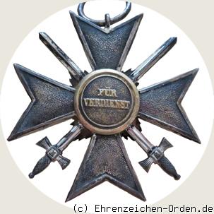 Verdienstkreuz 4. Klasse mit Schwertern Rückseite