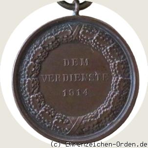 Allgemeines Ehrenzeichen in Bronze Dem Verdienste 1914 Rückseite