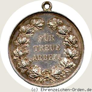 Allgemeines Ehrenzeichen „Für treue Arbeit“ in Silber Rückseite