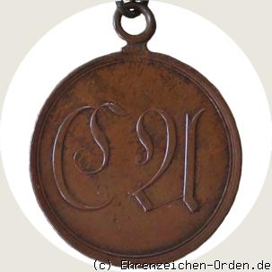 Medaille Treuen Kriegern 1815 Rückseite