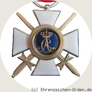 Hausorden der Wachsamkeit / Vom Weißen Falken Ehrenkreuz / Ritter 2. Abteilung mit Schwertern R&uuml;ckseite