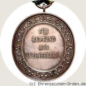 Medaille für Lebensrettung 1881 Rückseite